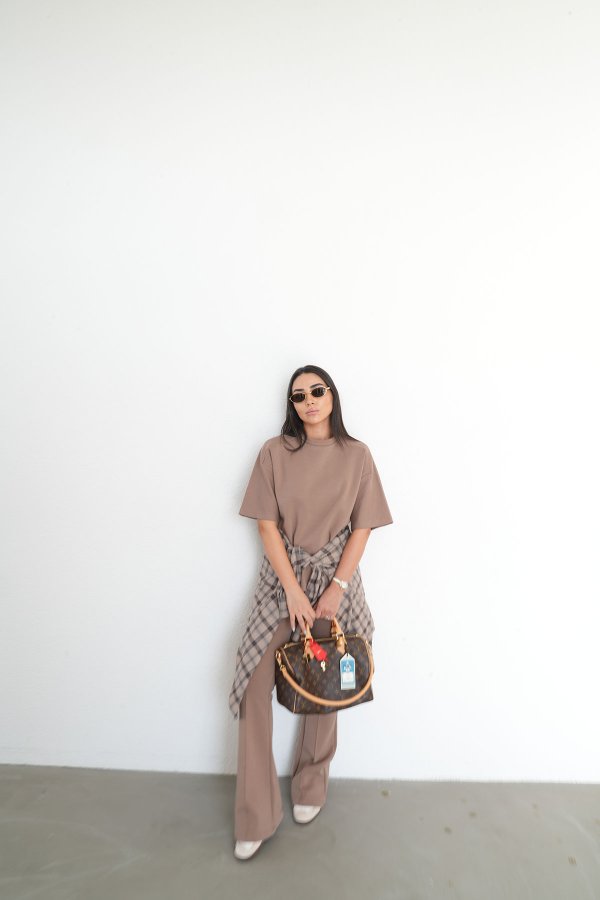 İspanyol Paça Önden Dikişli Pantolon