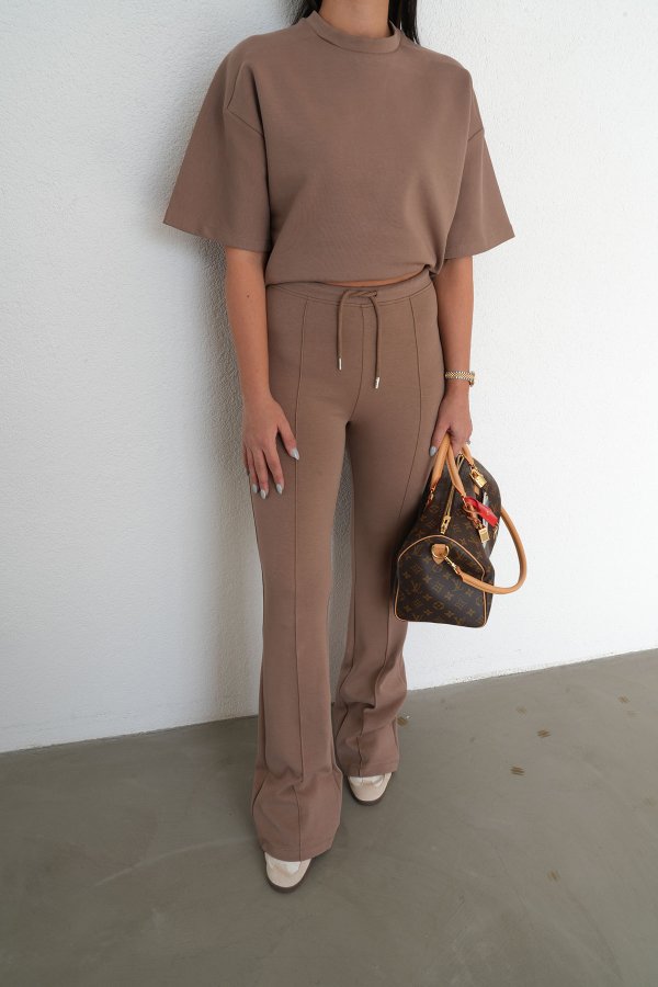 İspanyol Paça Önden Dikişli Pantolon