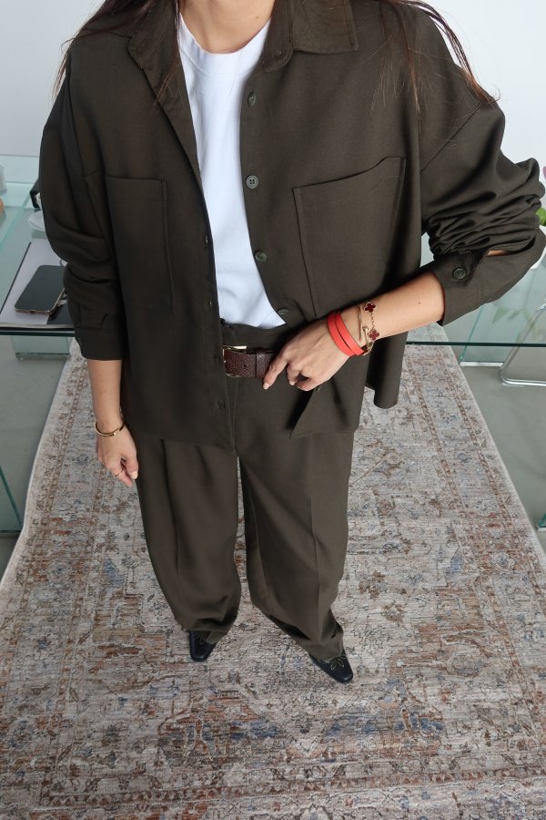 Cepli Oversize Gömlek