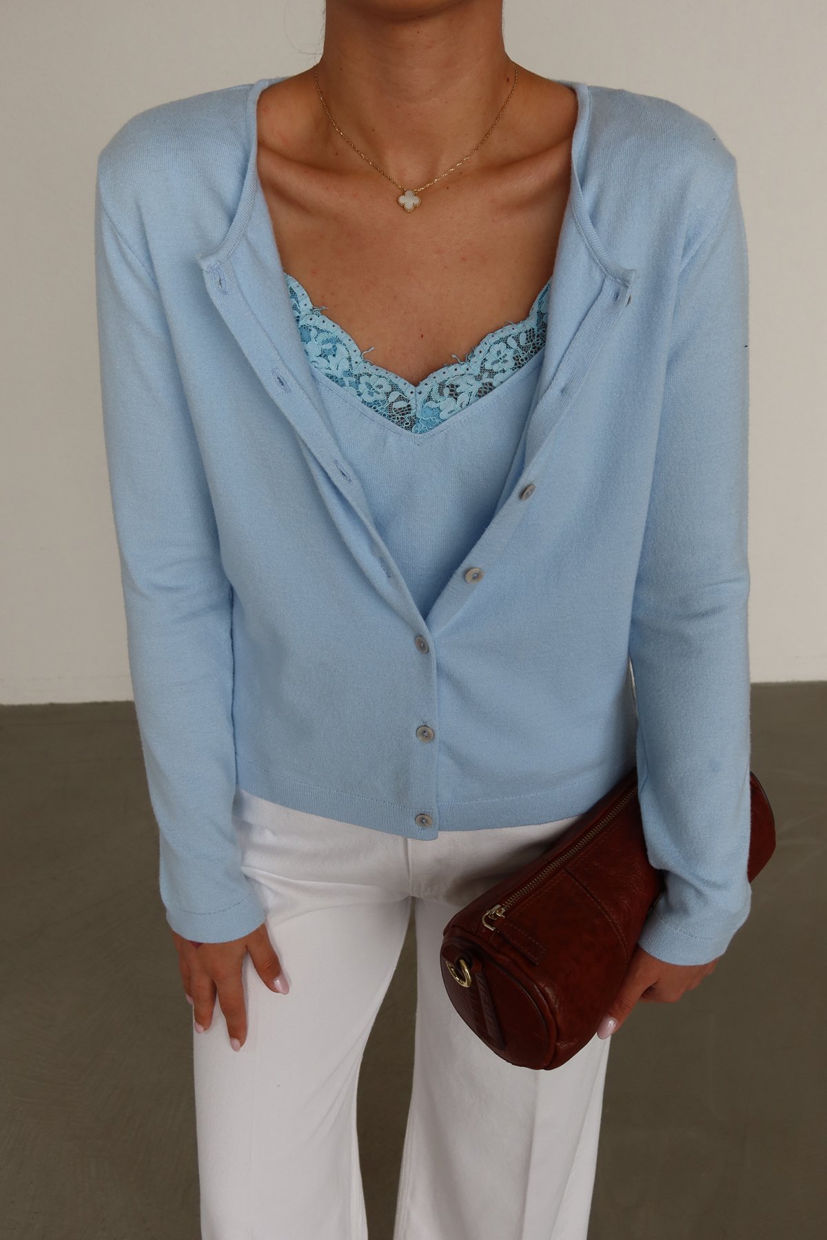 Dantel Bluz İçli Hırka