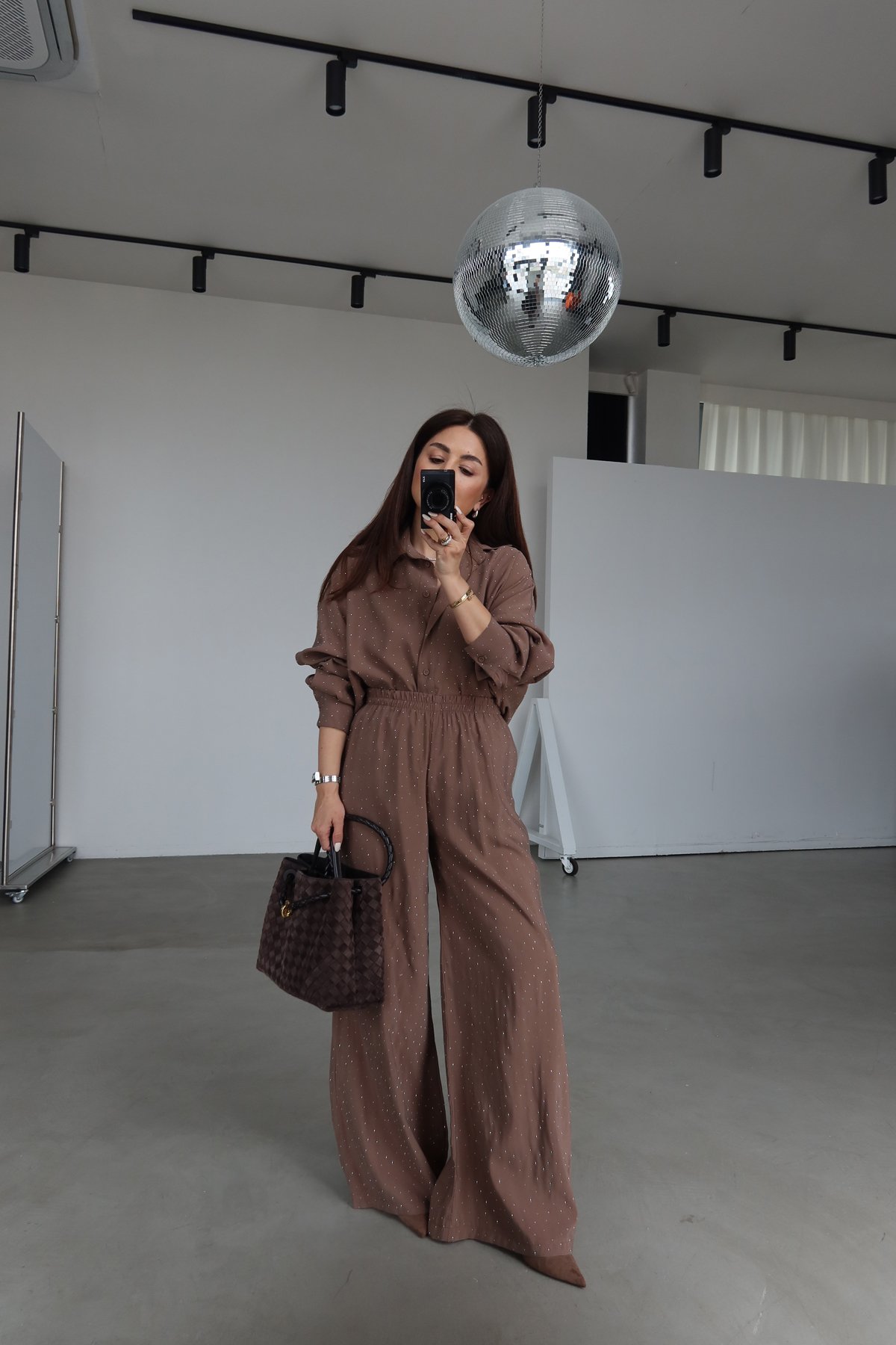 Taş Baskılı Premium Gömlek Pantolon Takım