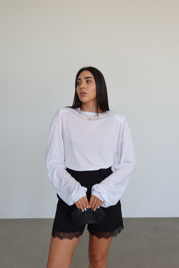 Omuzu Vatkalı Basic Bluz