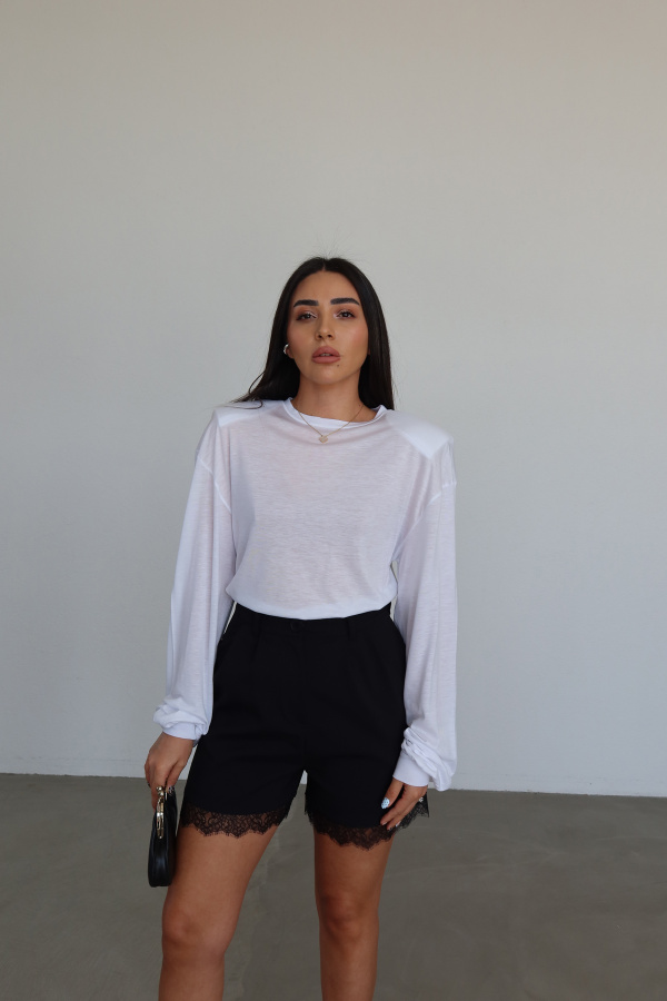 Omuzu Vatkalı Basic Bluz