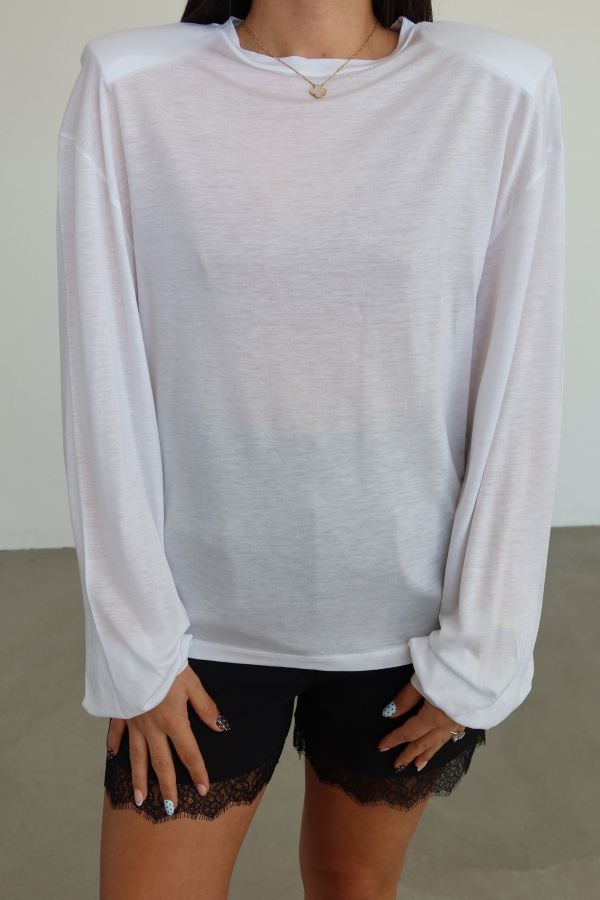 Omuzu Vatkalı Basic Bluz