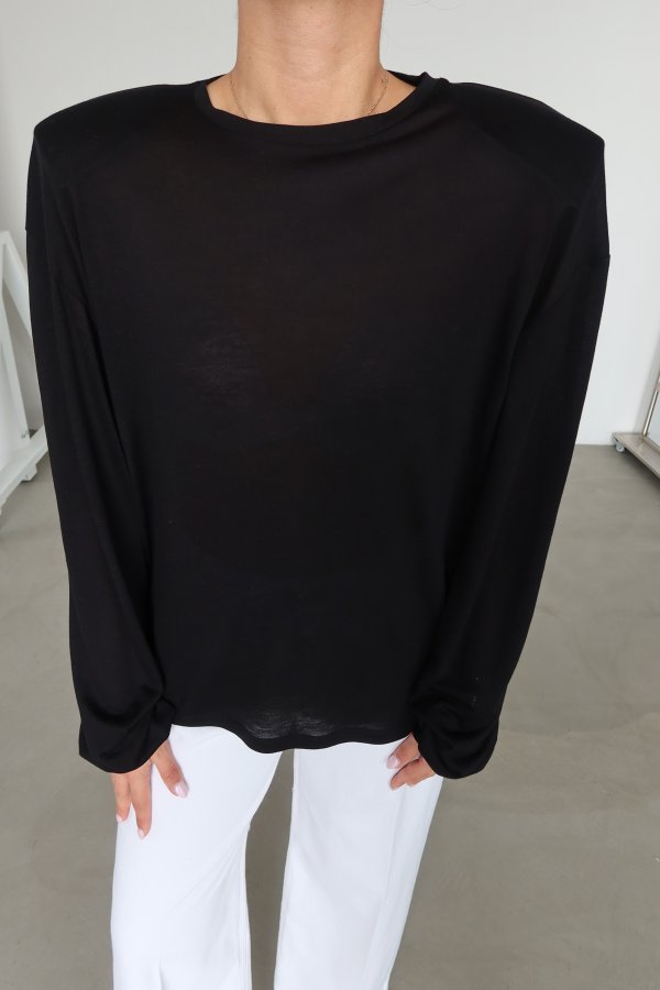 Omuzu Vatkalı Basic Bluz