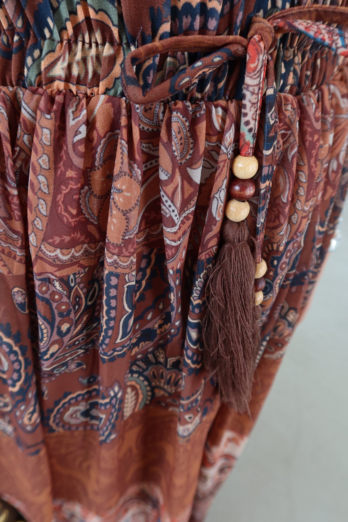 Etnik Desen Pileli Etek