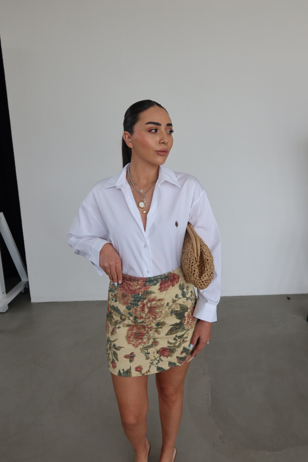 Desenli Mini Etek