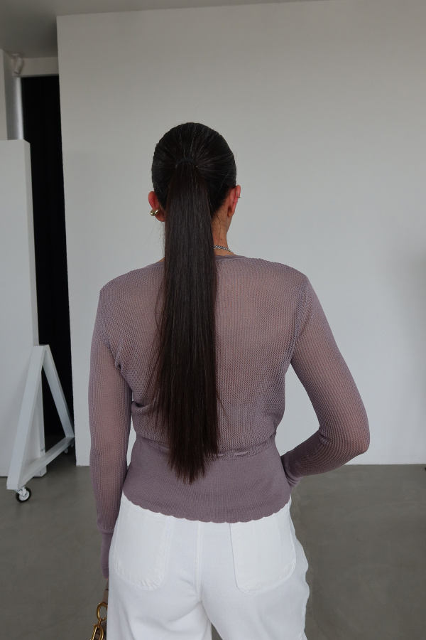 Belden Bağlamalı İnce Hırka