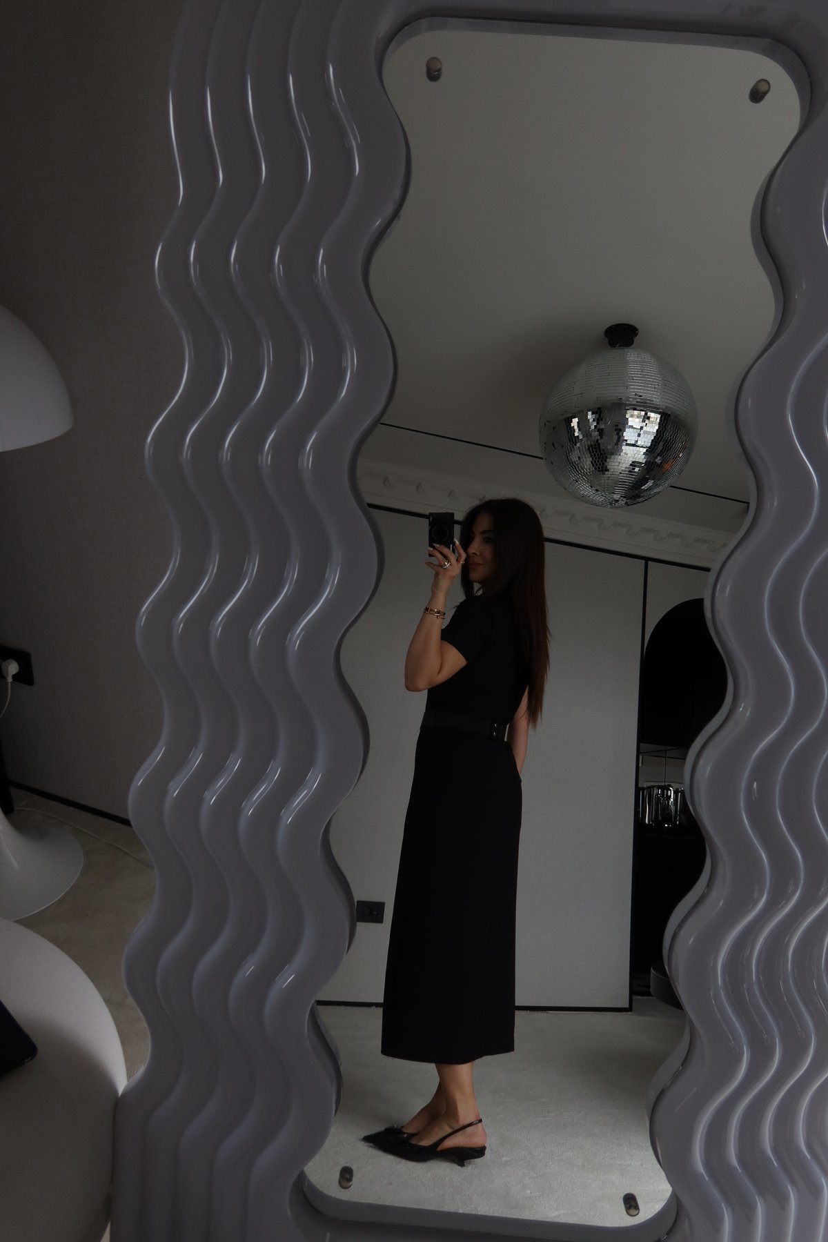 Gold Düğmeli Maksi Gömlek Elbise