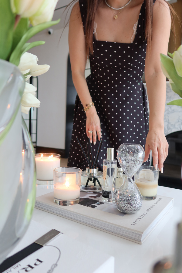 Kalın Askılı Puantiyeli Maxi Elbise