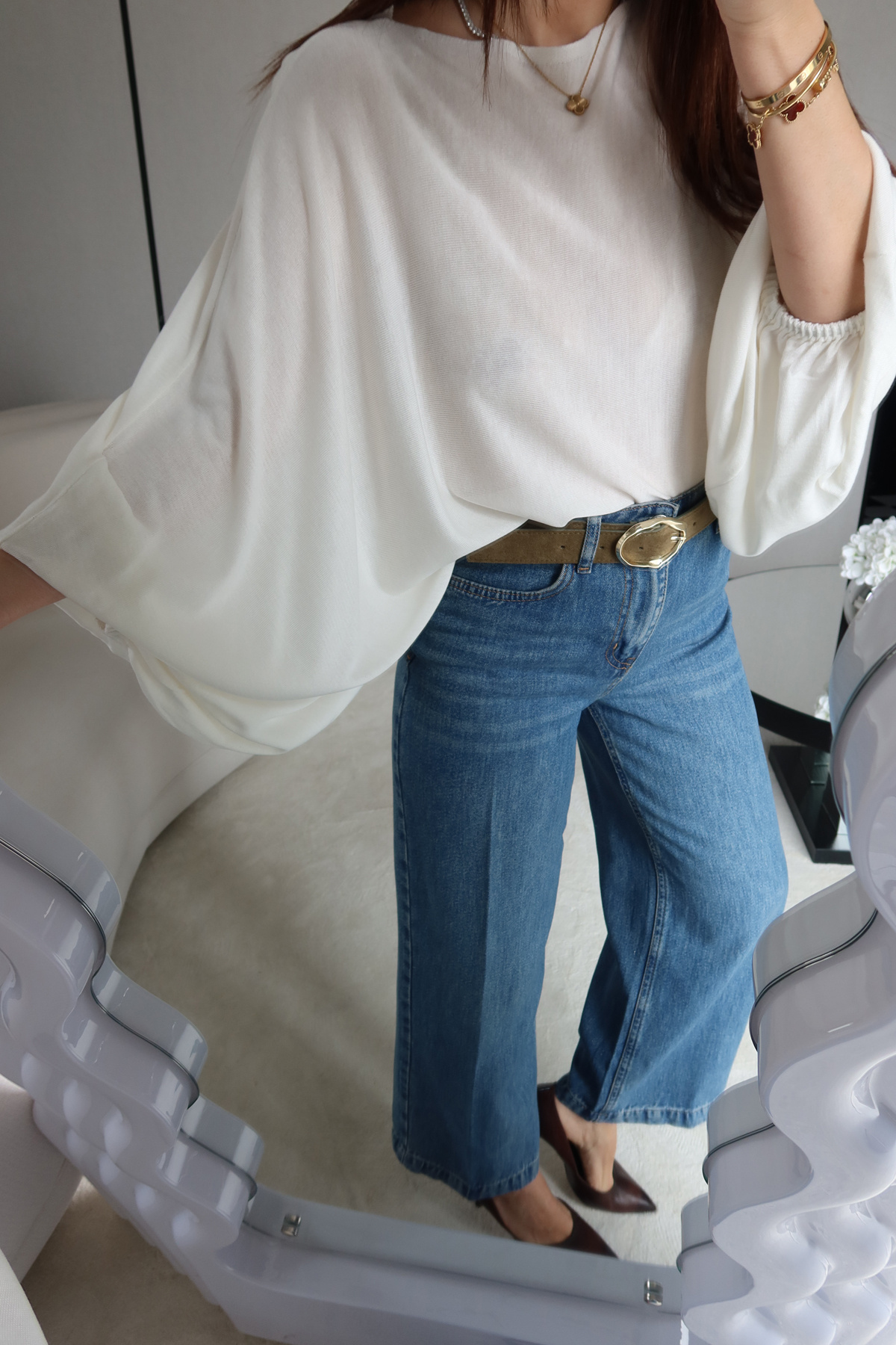 Kolları Lastikli Dökümlü Triko