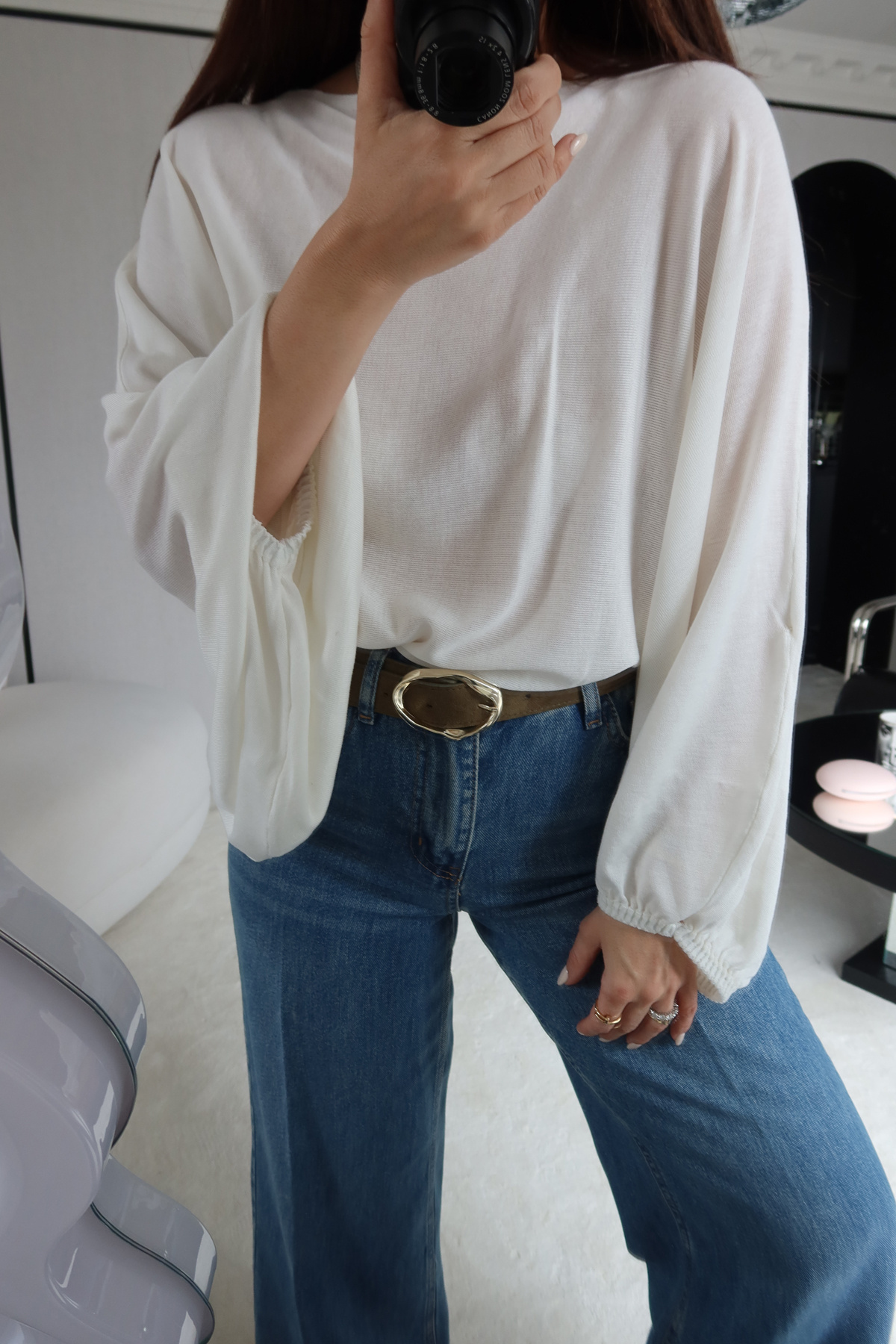 Kolları Lastikli Dökümlü Triko