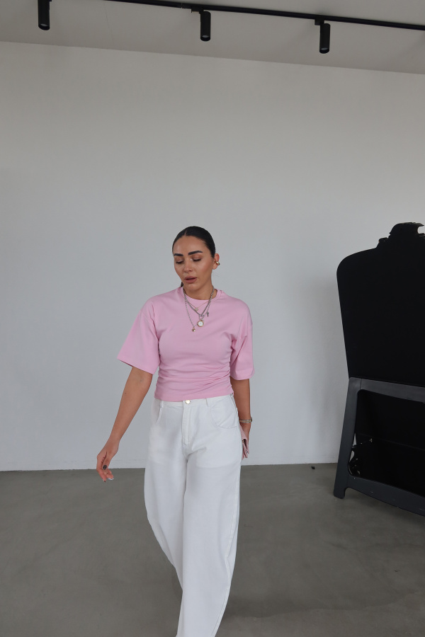 Yarasa Kol Yanları Büzgülü Bluz