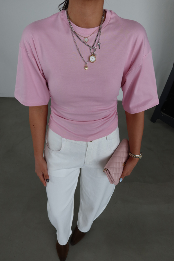 Yarasa Kol Yanları Büzgülü Bluz