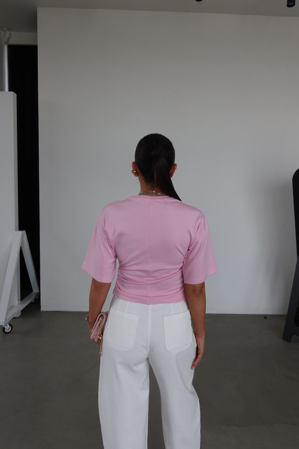 Yarasa Kol Yanları Büzgülü Bluz