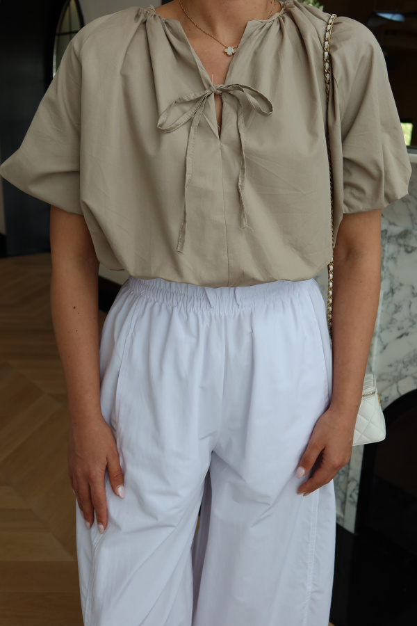 Balon Kol Oversize Bluz