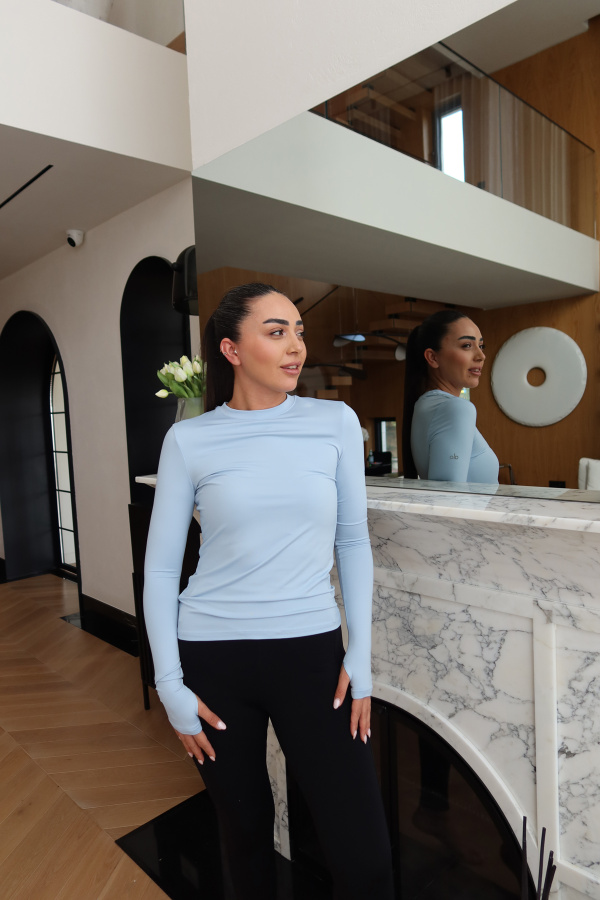 Uzun Kollu Likralı Basic Tshirt