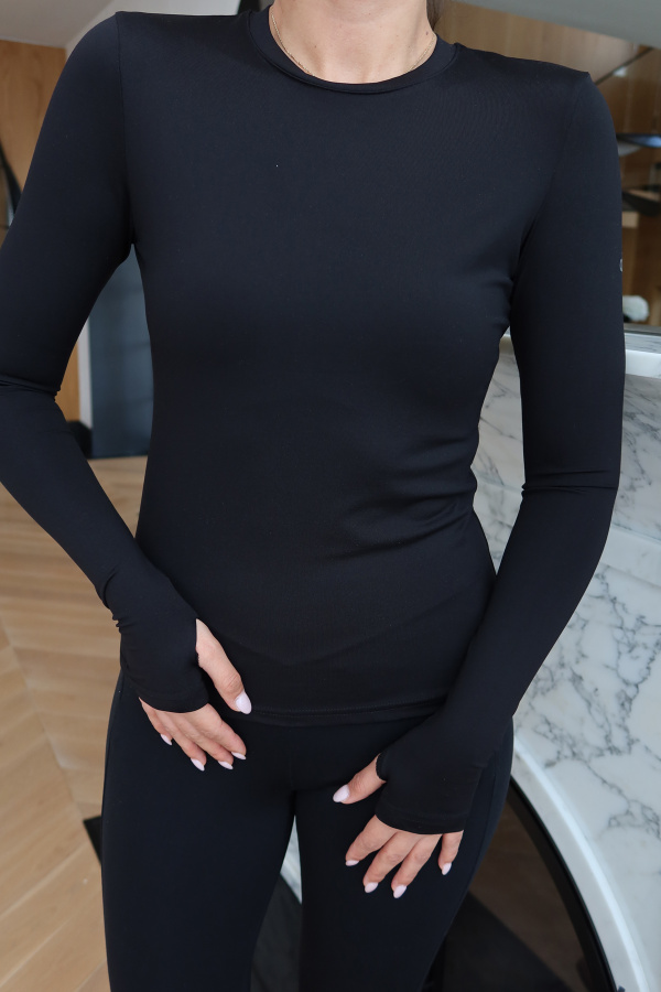 Uzun Kollu Likralı Basic Tshirt