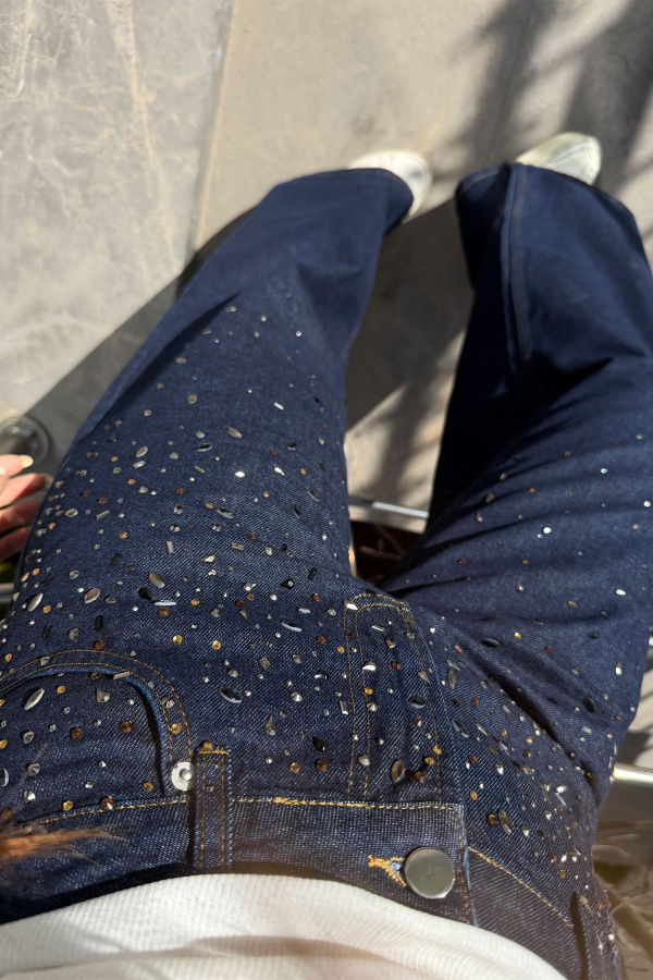 Taşları Renkli Palazzo Jean