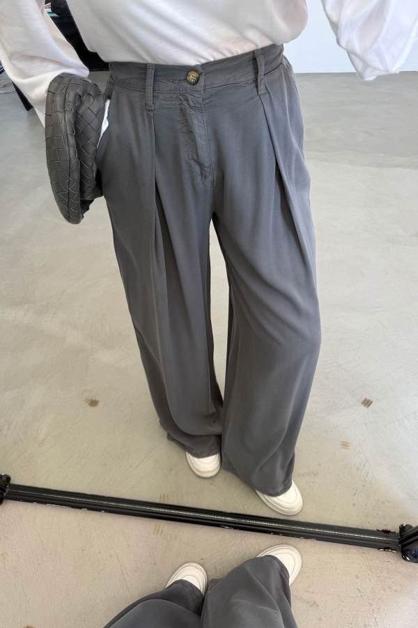 Beli Lastikli Geniş Kalıp Pantolon