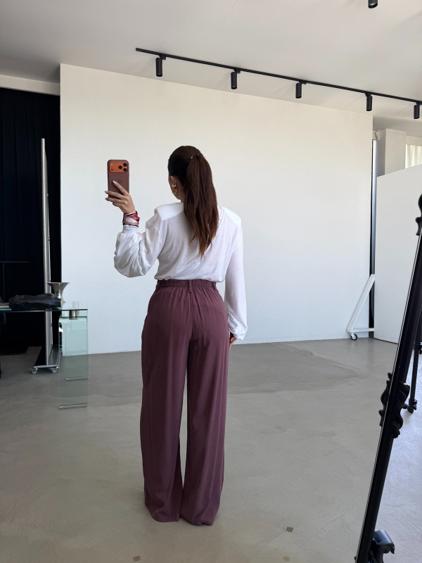 Beli Lastikli Geniş Kalıp Pantolon