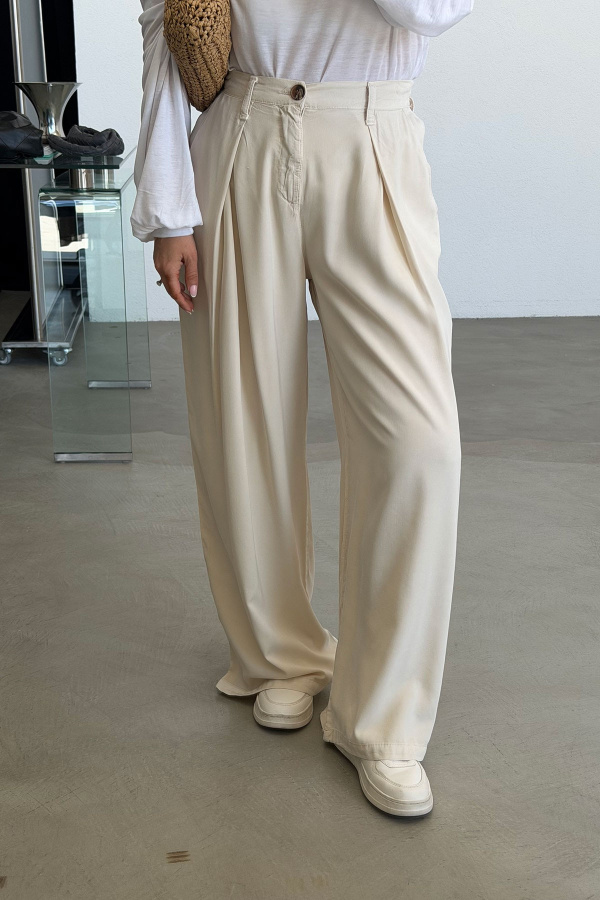 Beli Lastikli Geniş Kalıp Pantolon