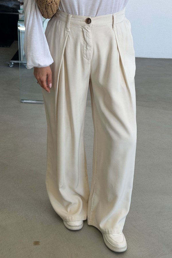 Beli Lastikli Geniş Kalıp Pantolon