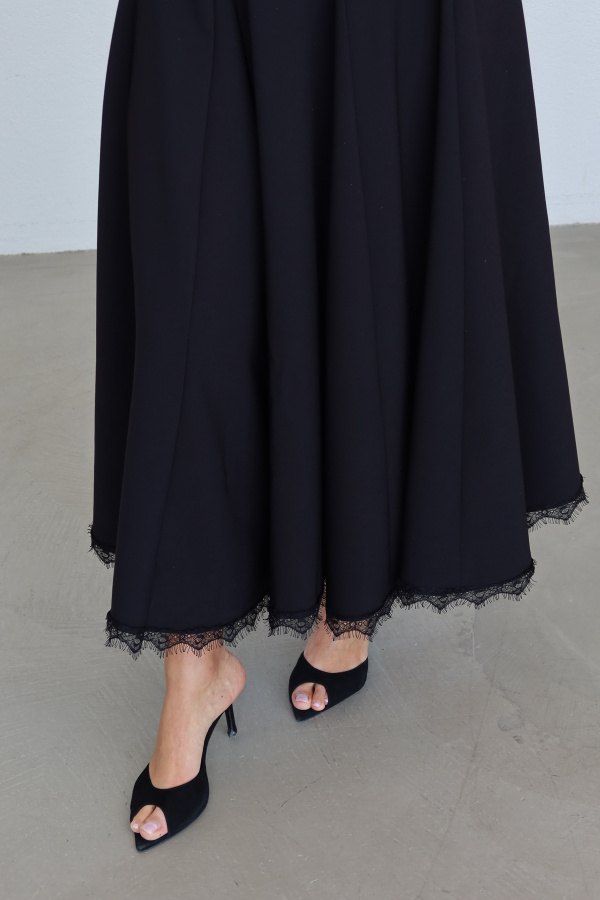 Kalın Askılı Dikişli Elbise