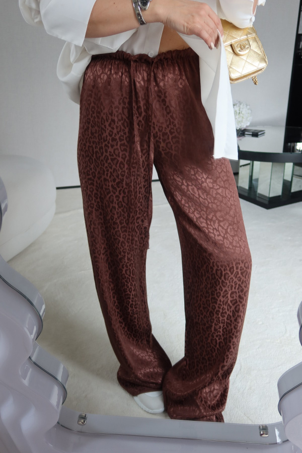 Jakarlı Saten Pantolon