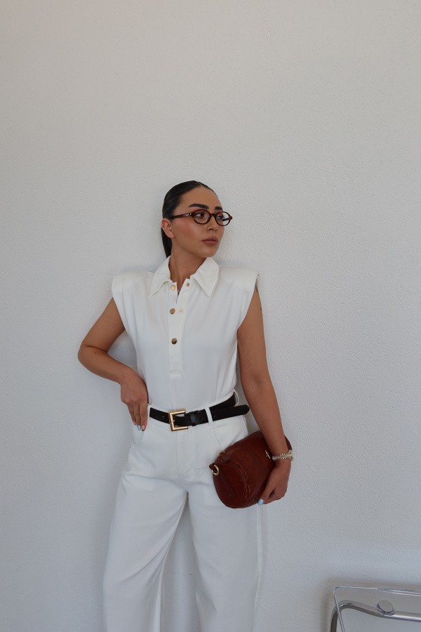 Gömlek Yaka Çıtçıtlı Bodysuit