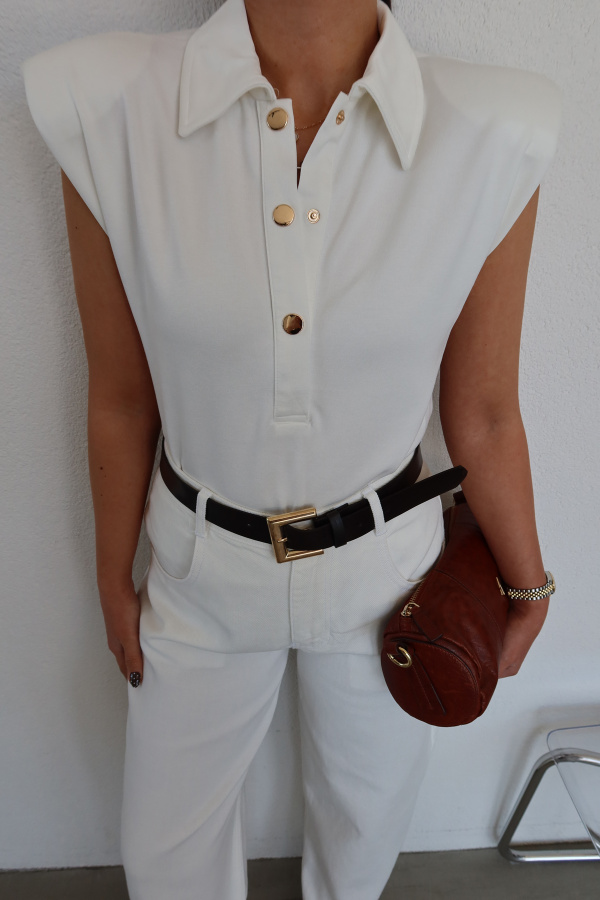 Gömlek Yaka Çıtçıtlı Bodysuit