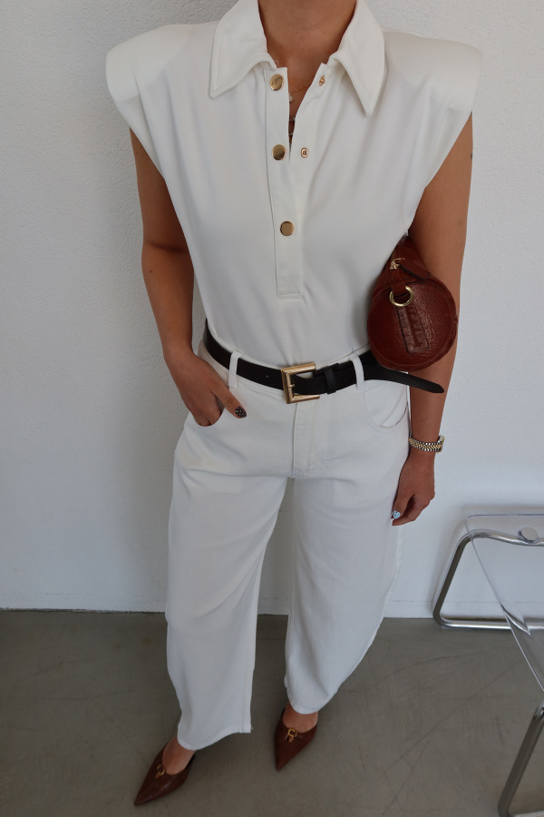 Gömlek Yaka Çıtçıtlı Bodysuit