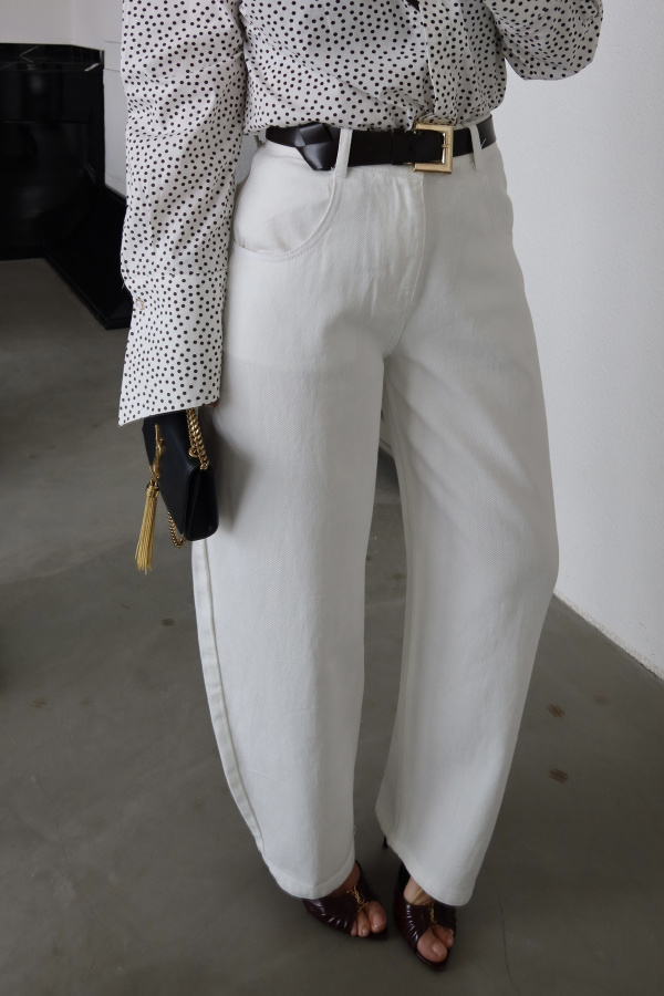 Kendinden Desenli Balon Jean