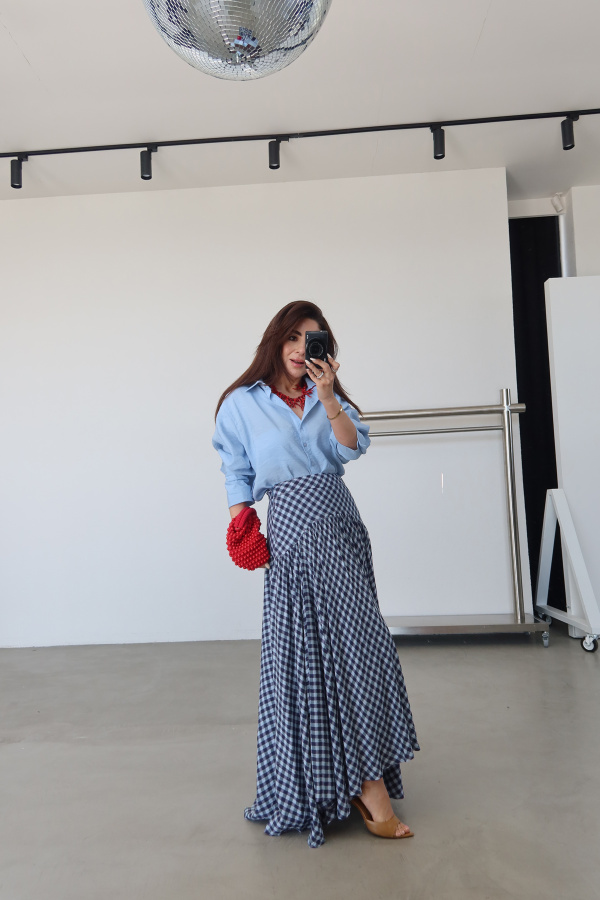 Asimetrik Kesim Ekoseli Etek