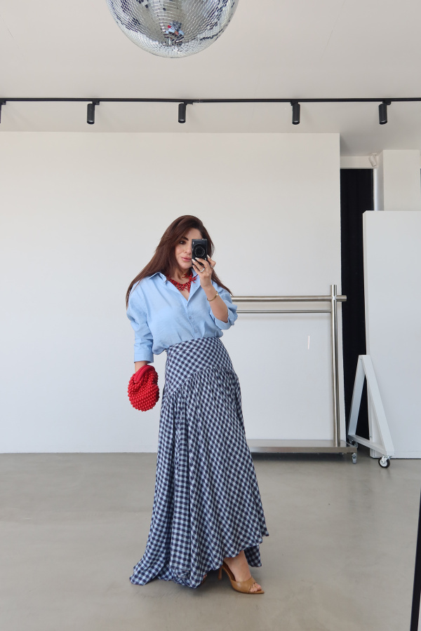 Asimetrik Kesim Ekoseli Etek