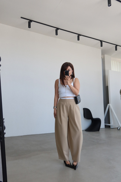 Beli Parça Detaylı Havuç Pantolon