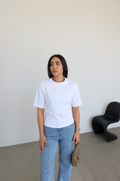 Arkadan Bağlamalı Basic Tişört