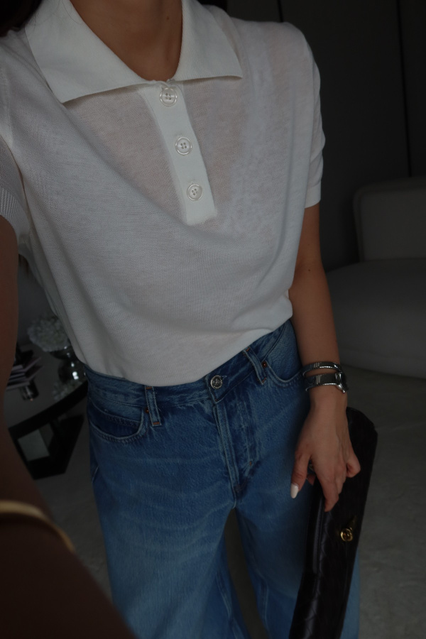 Polo Yaka Basic Triko Bluz