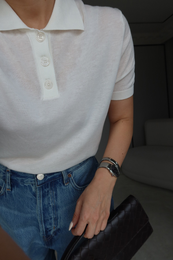 Polo Yaka Basic Triko Bluz