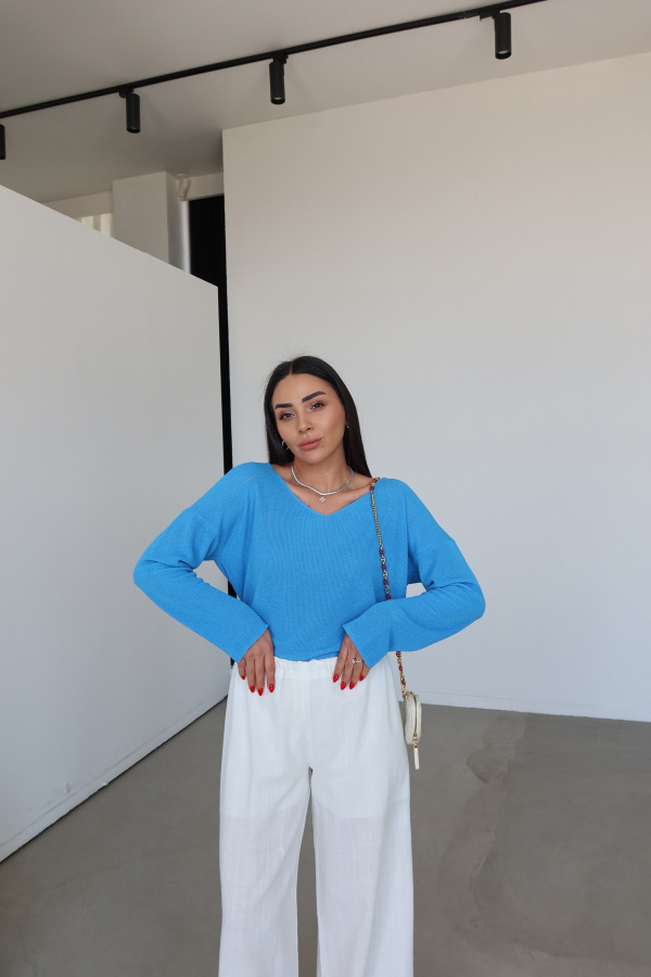 V Yaka Dökümlü Triko