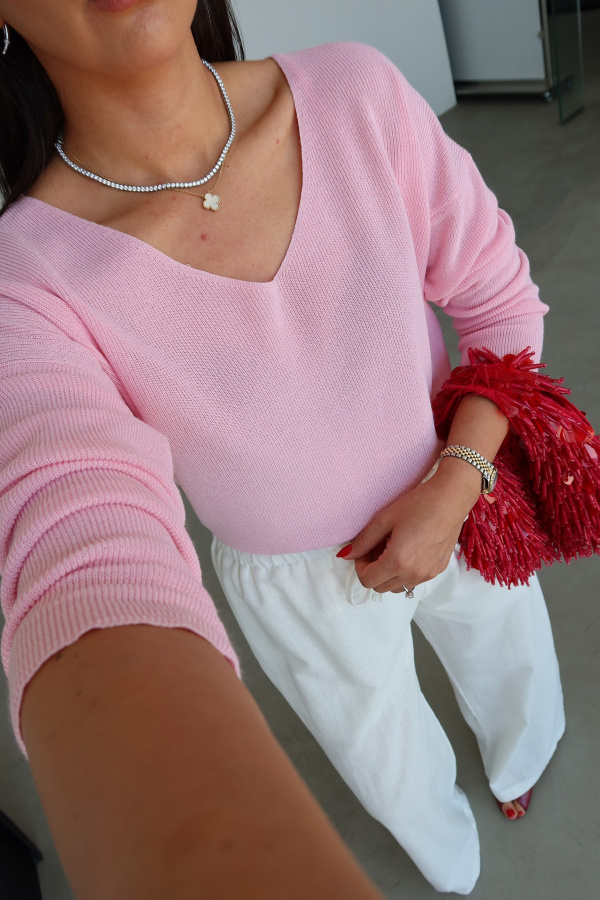 V Yaka Dökümlü Triko