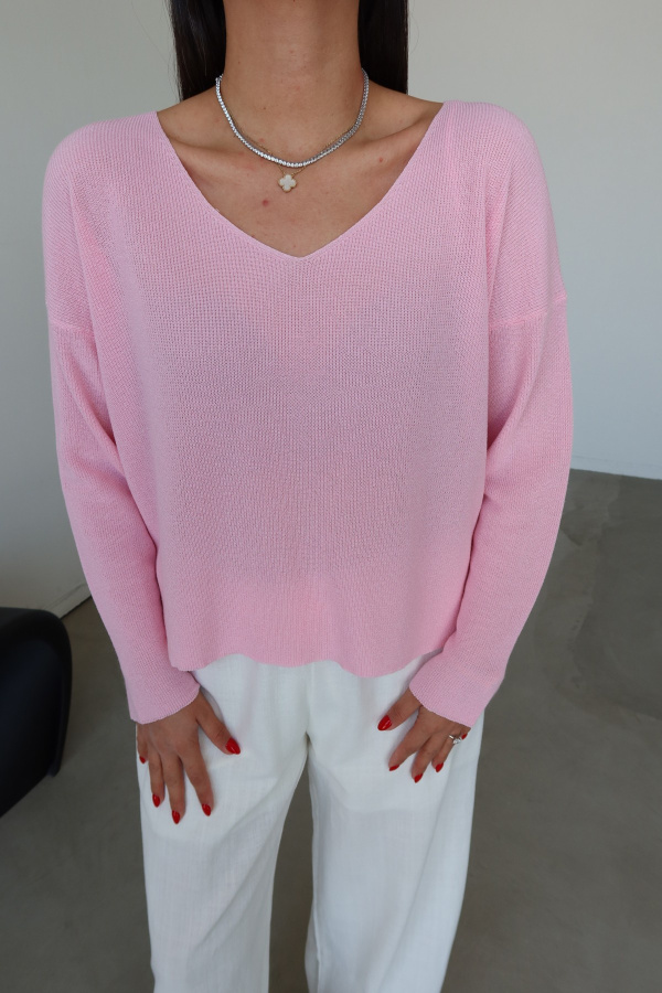 V Yaka Dökümlü Triko