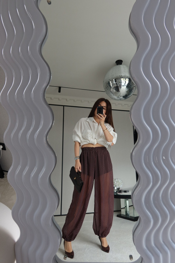 Puantiyeli Şalvar Pantolon