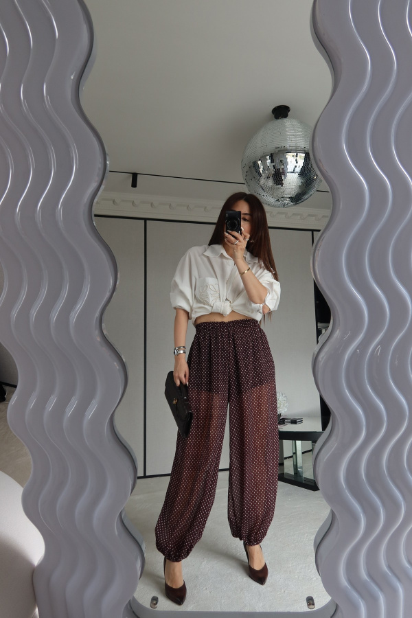 Puantiyeli Şalvar Pantolon