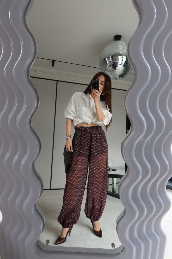 Puantiyeli Şalvar Pantolon