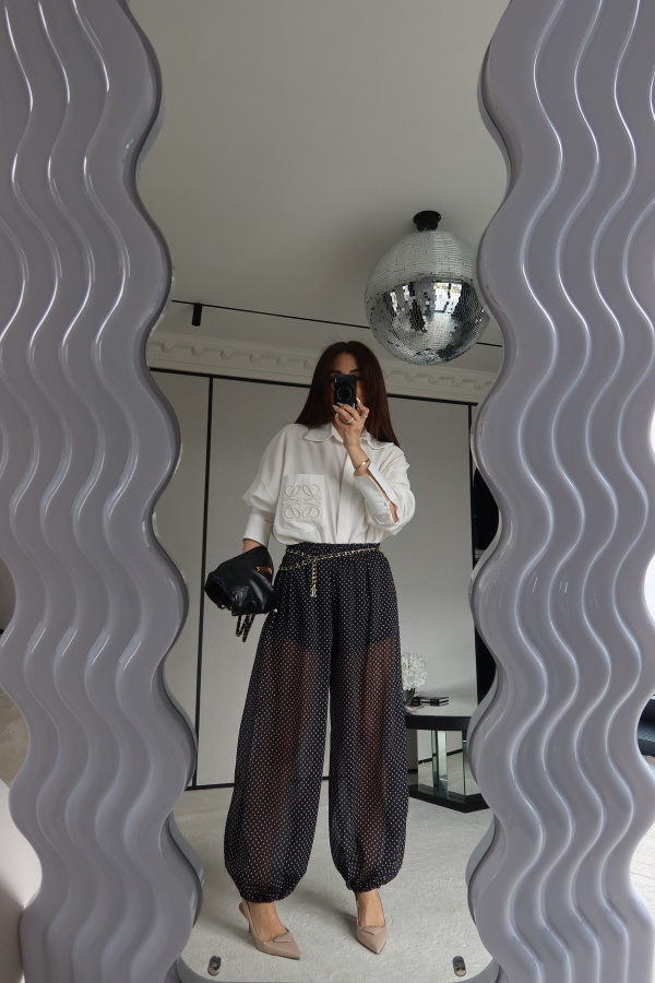 Puantiyeli Şalvar Pantolon