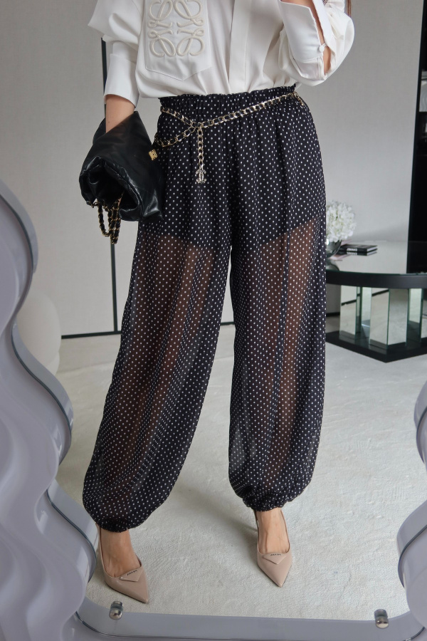 Puantiyeli Şalvar Pantolon