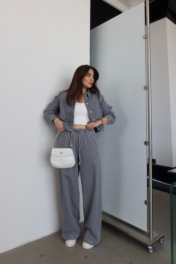 Tek Cepli Denim Gömlek