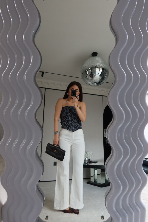 Yüksek Bel Kemerli Straight Fit Jean