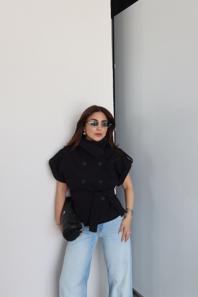 Duble Kol Apoletli Kısa Kol Ceket